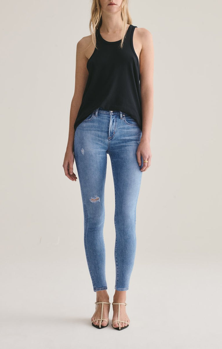 AGOLDE Sophie Mid Rise Skinny Ankle Shop at the Mix