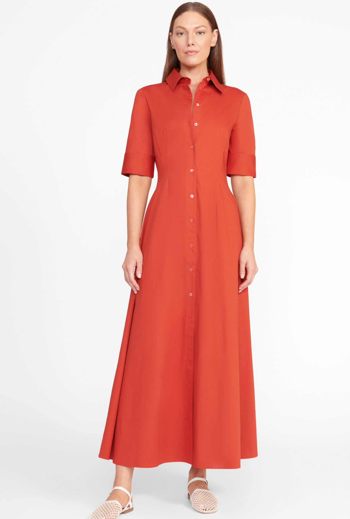 Staud Maxi Joan Dress - Rust