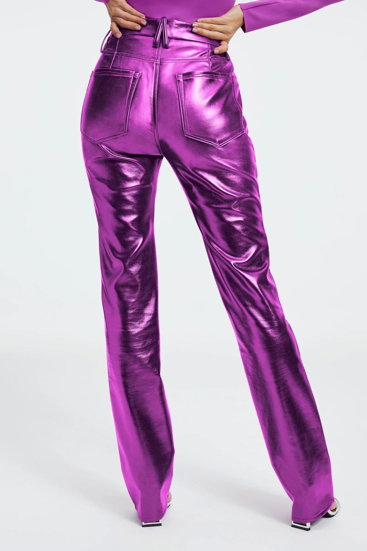 Women Satin Flared Pants Faux Ice Silk Trousers Bell-bottoms High